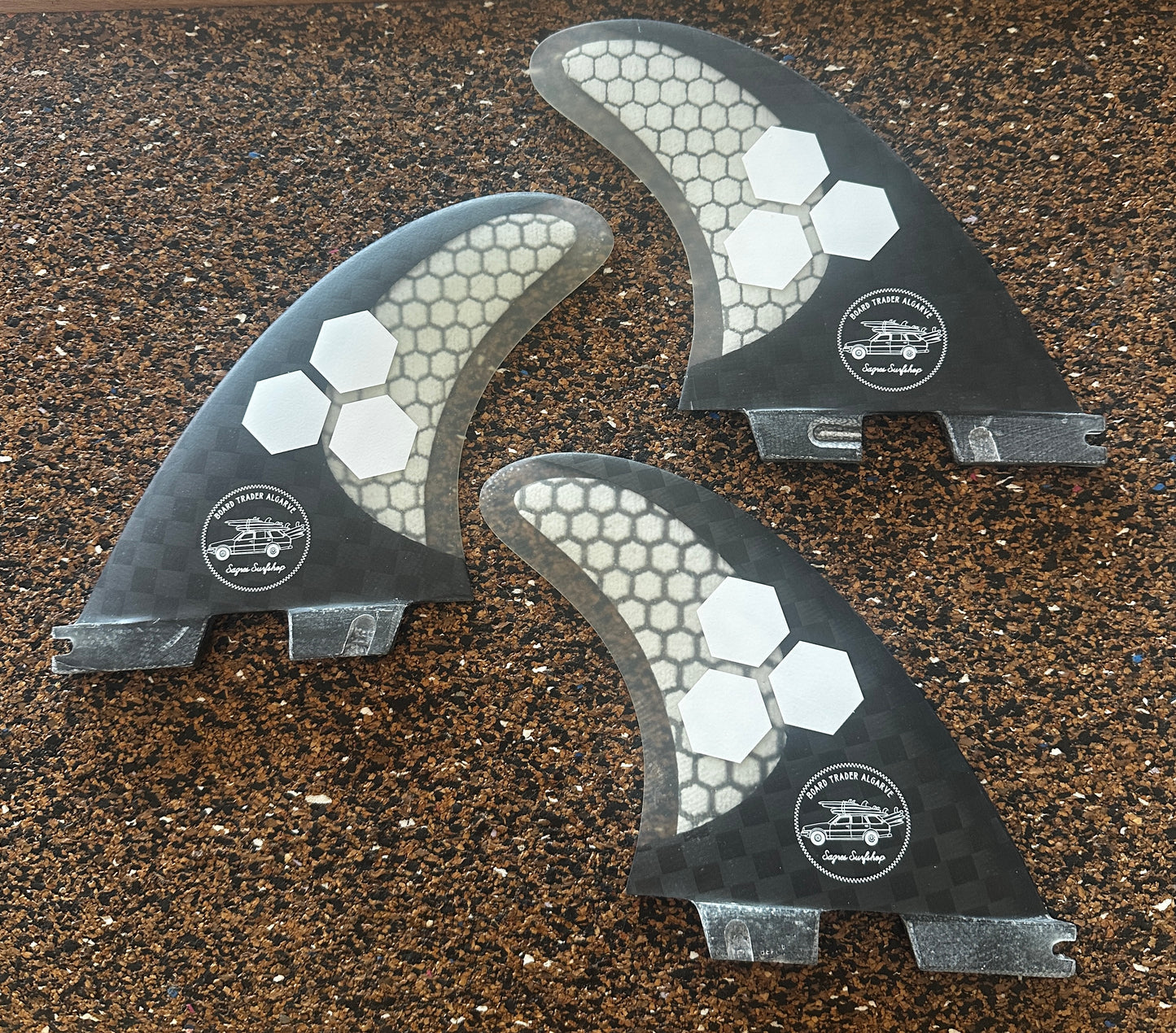 Direct surf fins Thruster FCSII with carbon