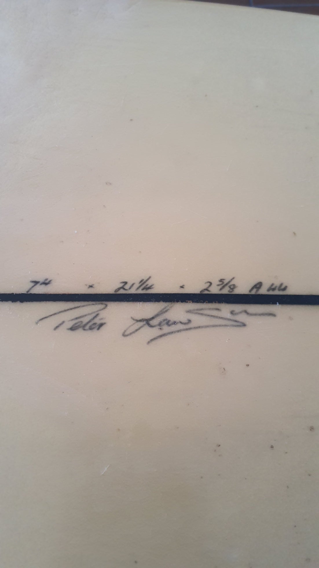 Used Surfboard 7'4'' Peter LawsonMalibu 50estL Other views