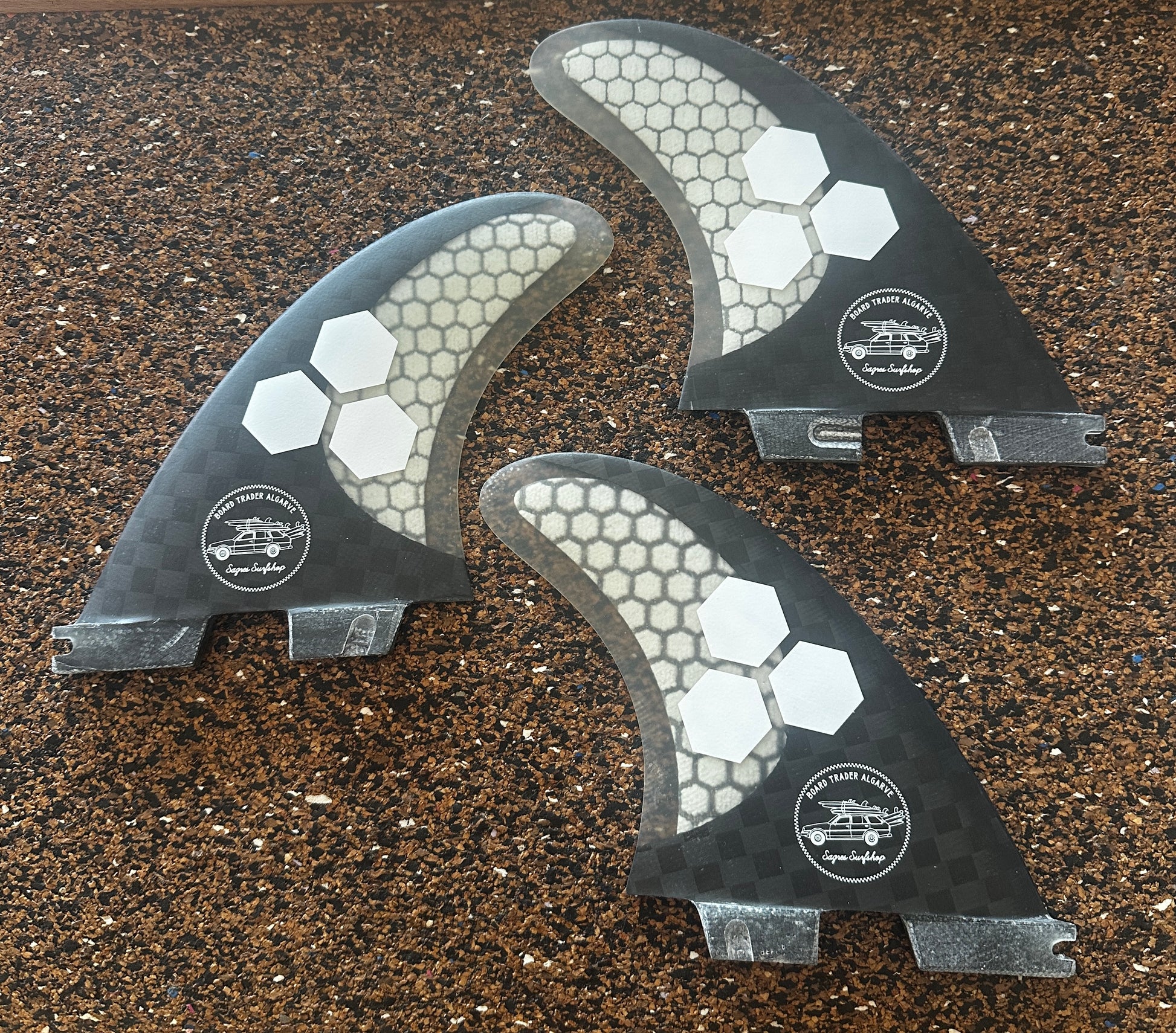 Direct surf fins Thruster FCSII with carbon