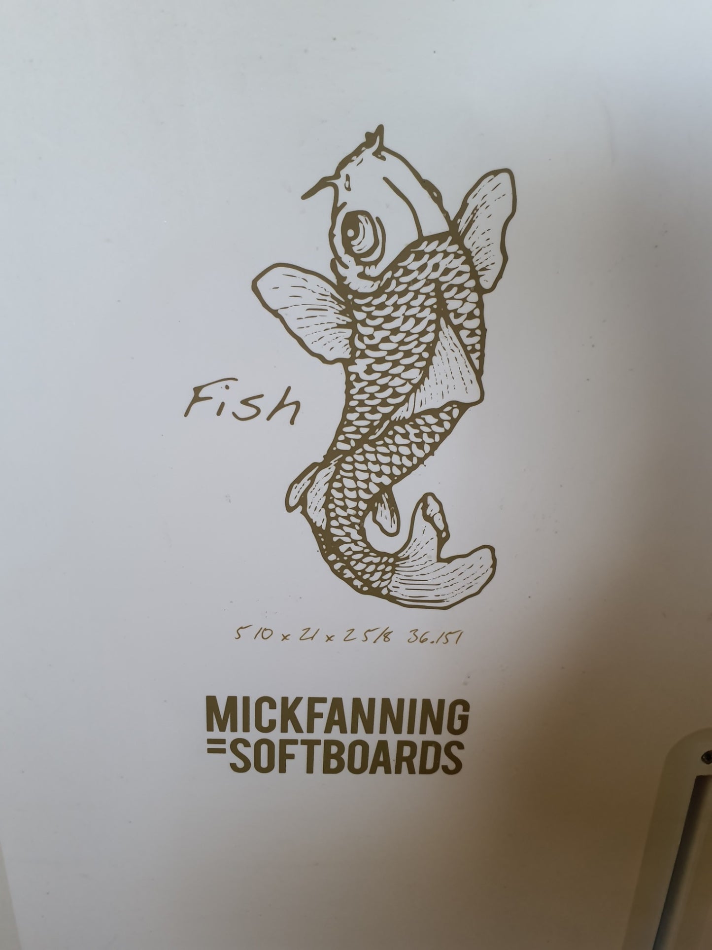 Used Surfboard 5'10'' Mike Fanning softFish 36.15L Fin Boxs