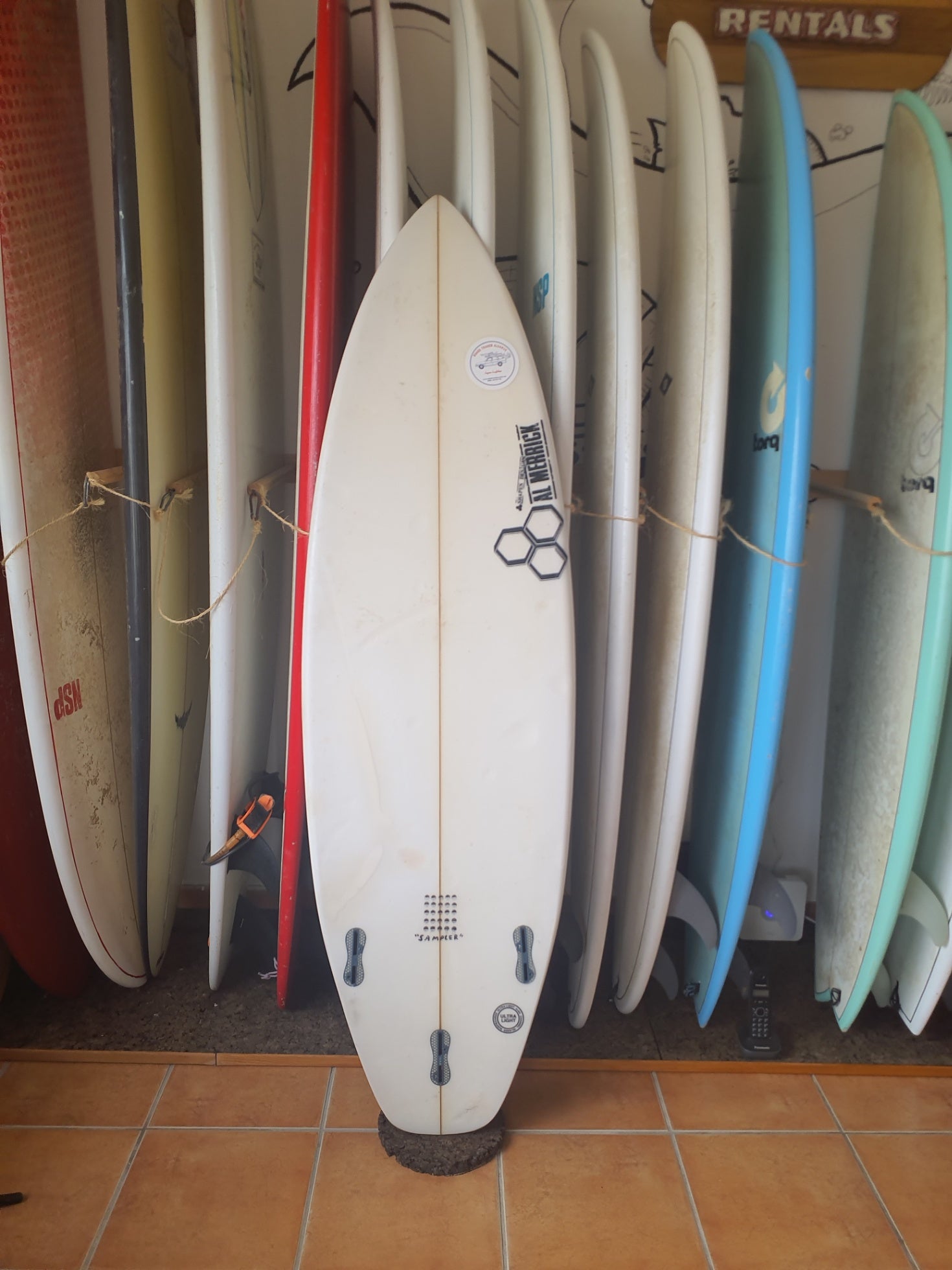 Used Surfboard 5'11'' Al MerrickShortboard 32.6L Bottom View