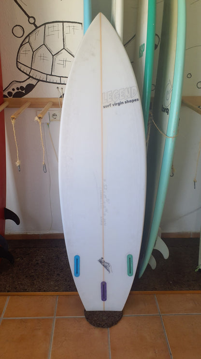 Used Surfboard 5'8'' Jorge LeyendaShortboard 29estL Bottom View