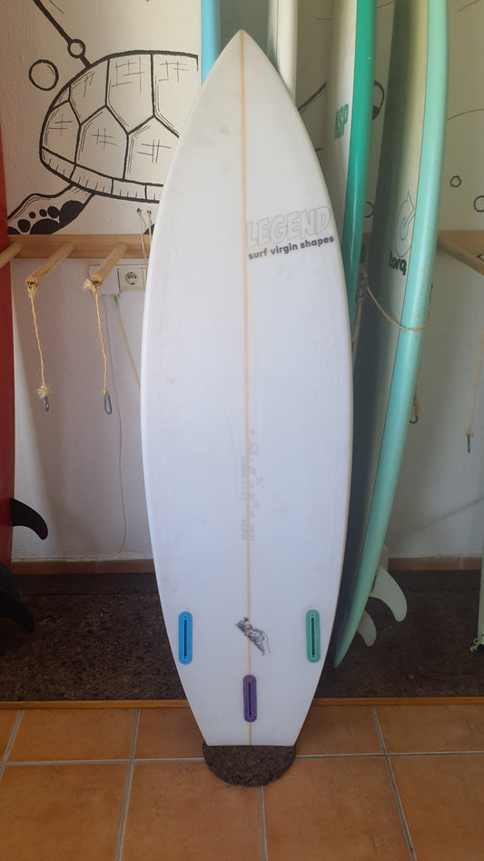 Used Surfboard 5'8'' Jorge LeyendaShortboard 29estL Bottom View
