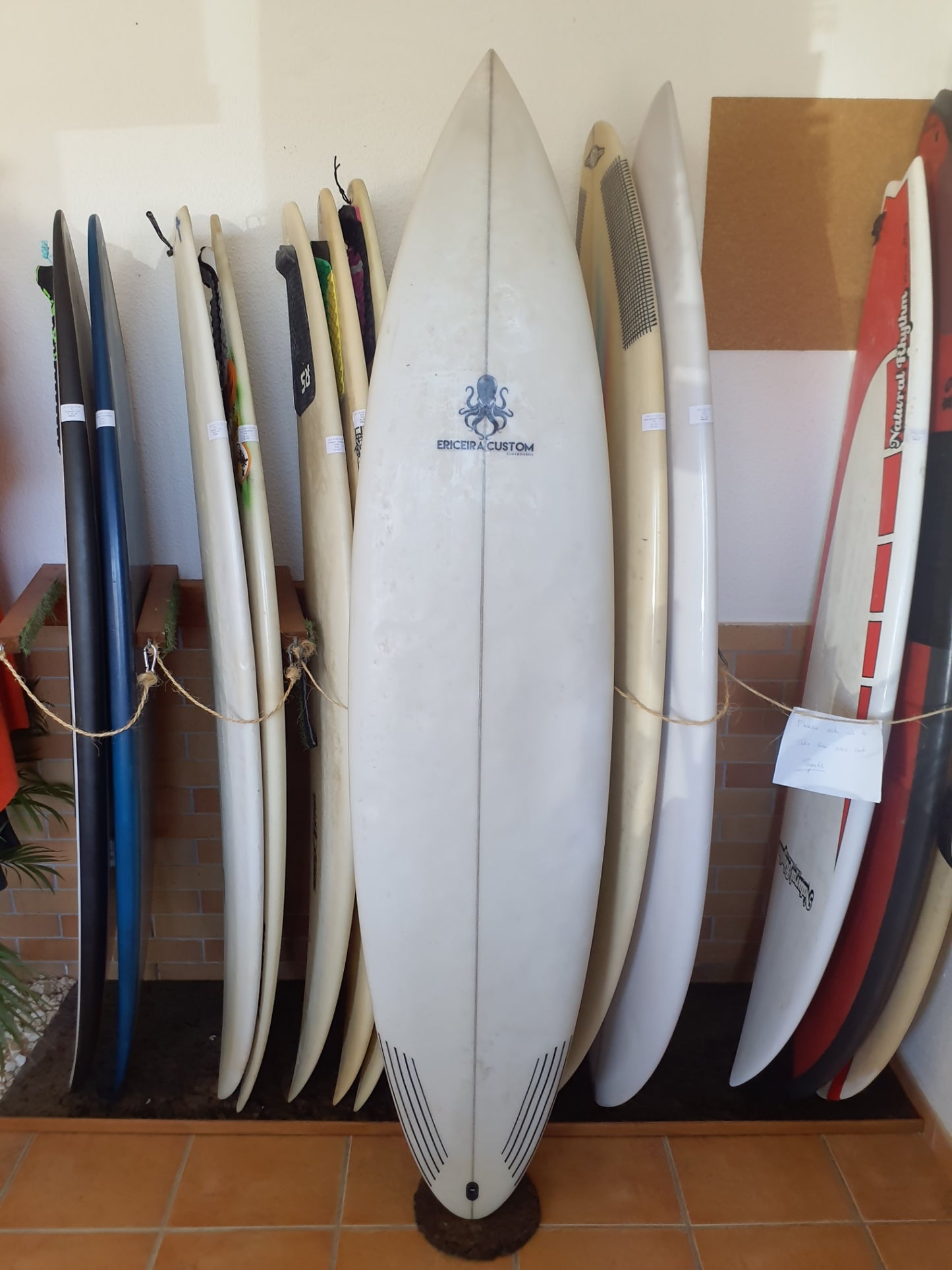 Used Surfboard 6'10'' Ericeira customSmall gun 37L Top View