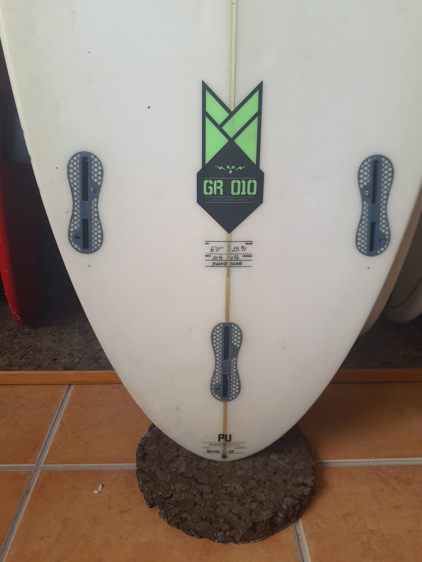Used Surfboard 6'0'' Board CultureShortboard 35.91L Fin Boxs