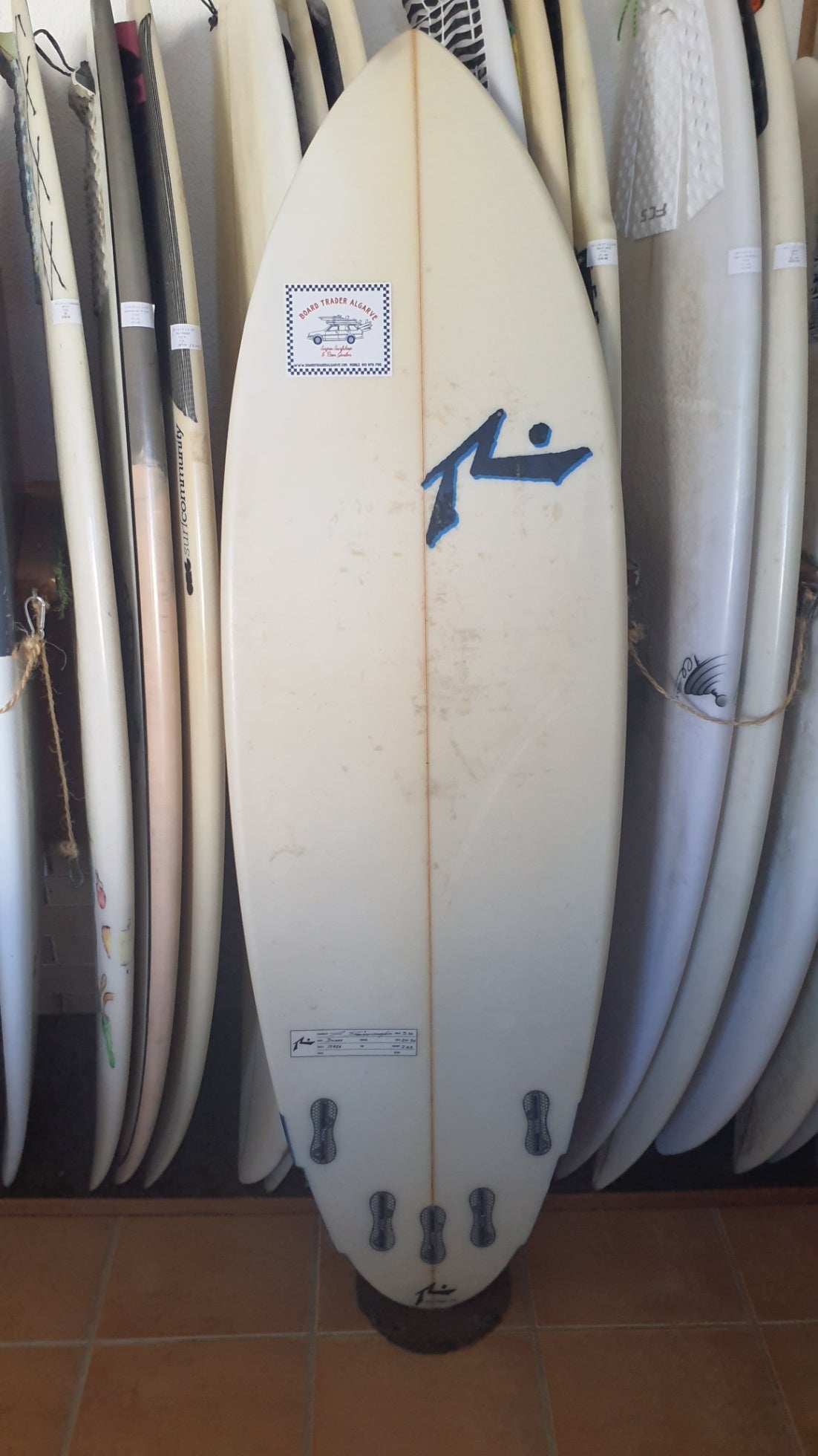 Used Surfboard 5'10'' RustyShortboard 35.6L Bottom View