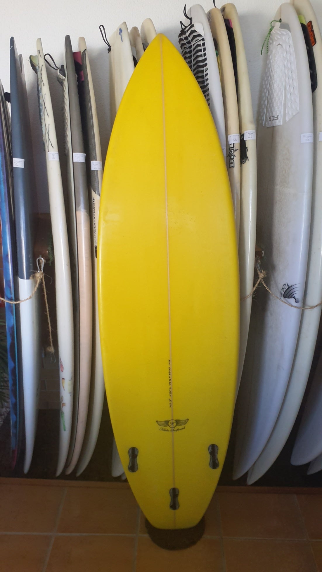 Used Surfboard 6'0'' Uwe KlubaShortboard 34L Top View