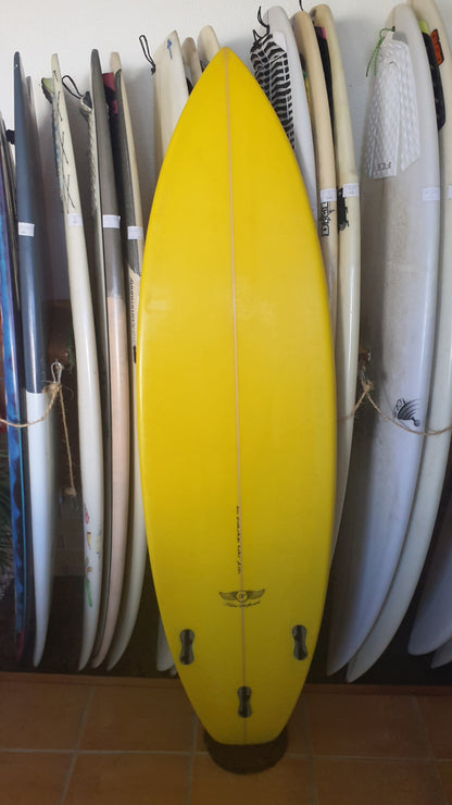 Used Surfboard 6'0'' Uwe KlubaShortboard 34L Top View