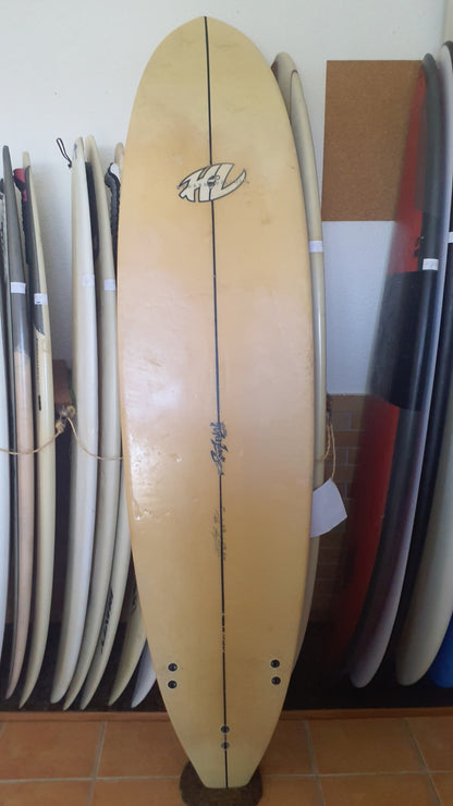 Used Surfboard 7'4'' Peter LawsonMalibu 50estL Bottom View