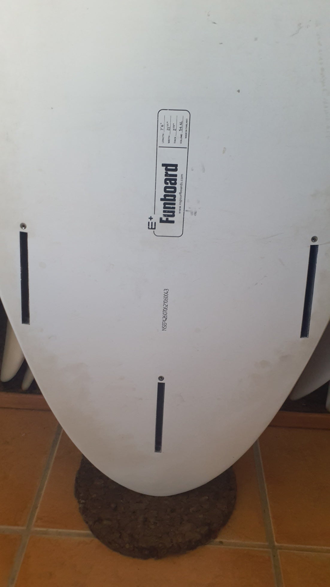 Used Surfboard 7'6'' NSPMid-length 54.4L Fin Boxs