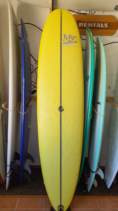 Used Surfboard 7'8'' Mx surfboardMini-malibu 50estL Top View