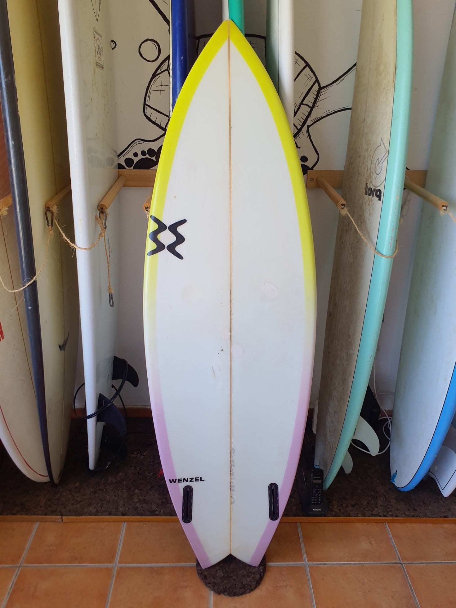 Used Surfboard 5'9'' WenzelTwin 33estL Bottom View