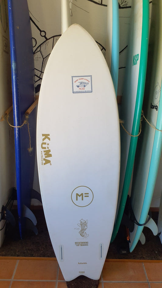 Used Surfboard 5'10'' Mike Fanning softSoftboard Performance 36.15L Bottom View