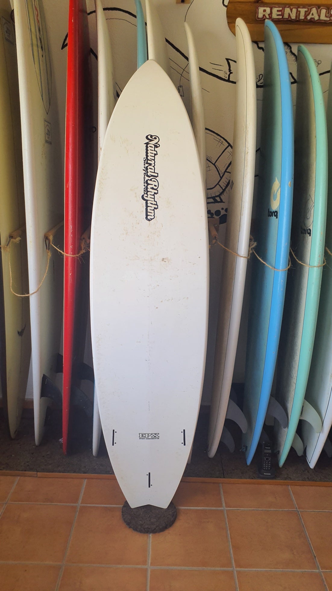 Used Surfboard 6'6'' Natural RythmShortboard 35estL Bottom View