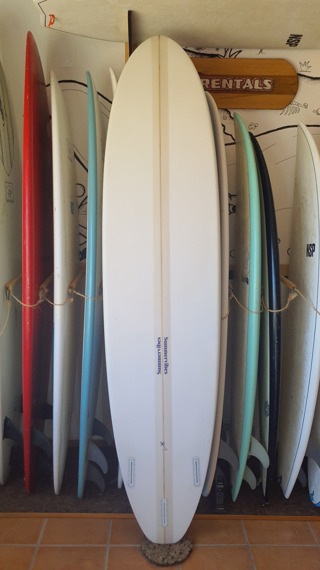 Used Surfboard 8'0'' SummervibesMalibu 58.7L Bottom View