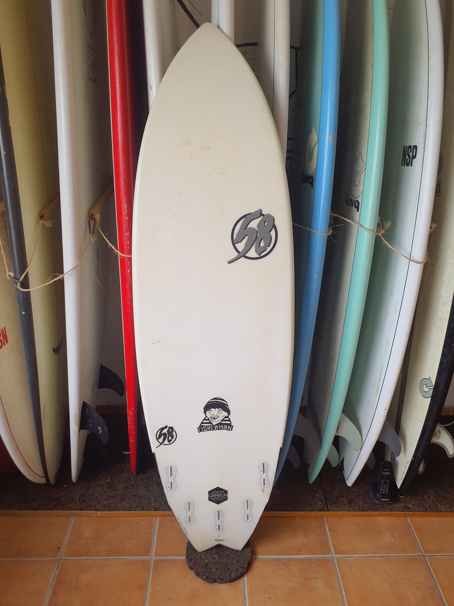 Used Surfboard 5'10'' 58SurfShortboard 31L Bottom View