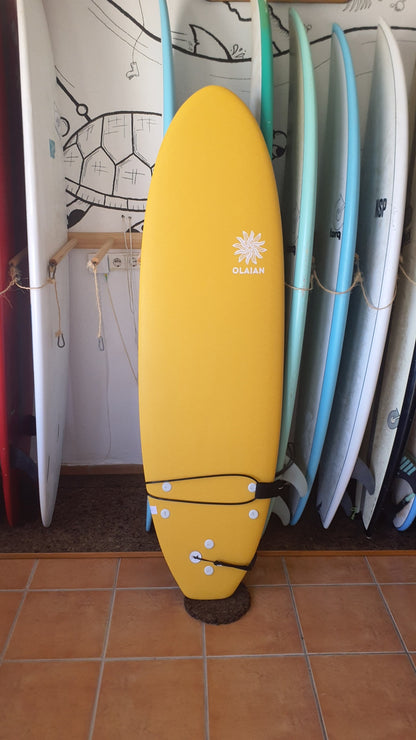 Used Surfboard 6'0'' OlaianSoftboard 40L Top View
