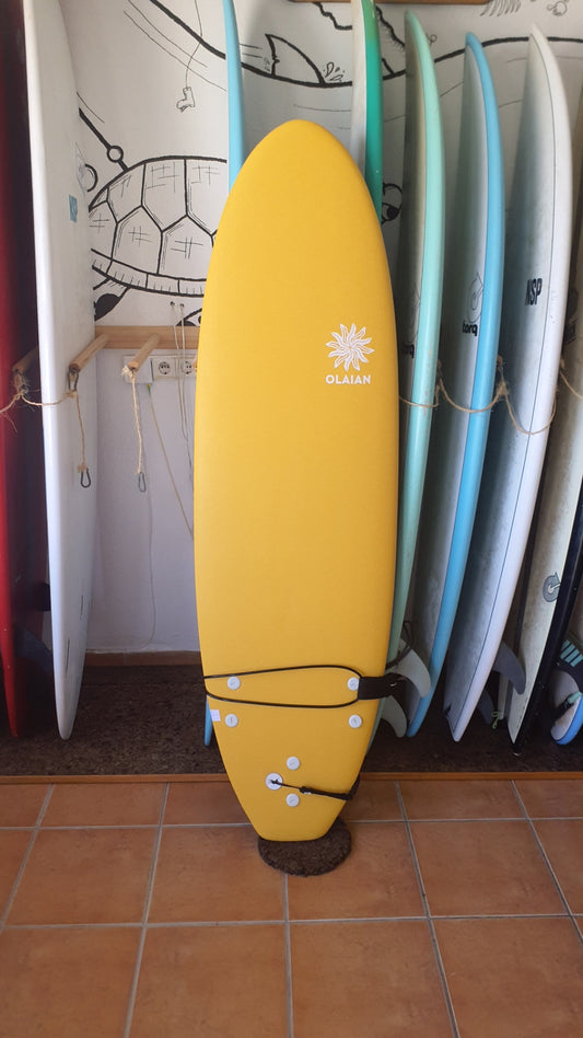 Used Surfboard 6'0'' OlaianSoftboard 40L Top View