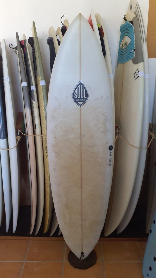 Used Surfboard 6'3'' Soul SurfboardsSingle Fin 36estL Top View