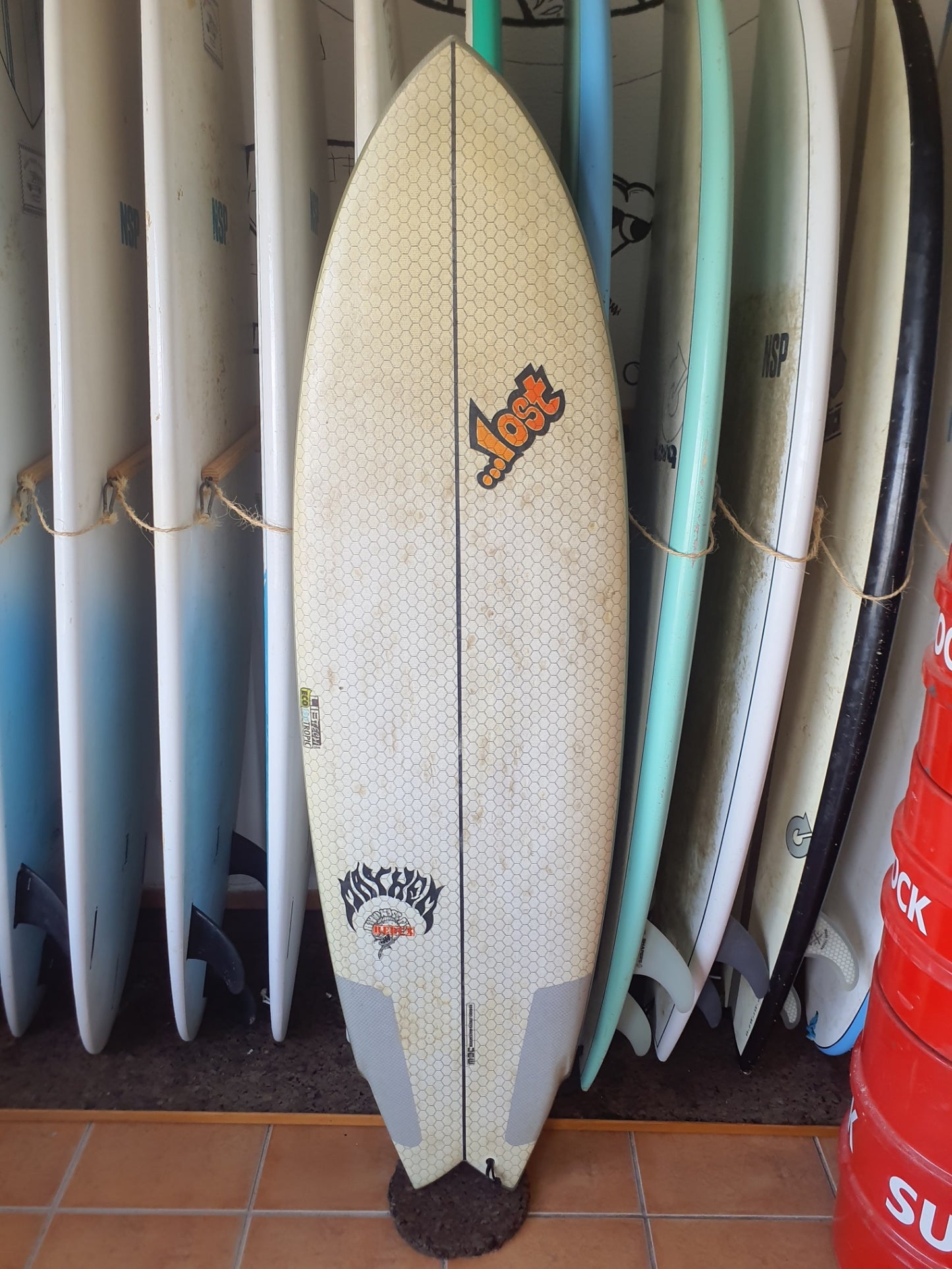 Used Surfboard 5'10'' Libtech X lostGroveler 35.6L Top View