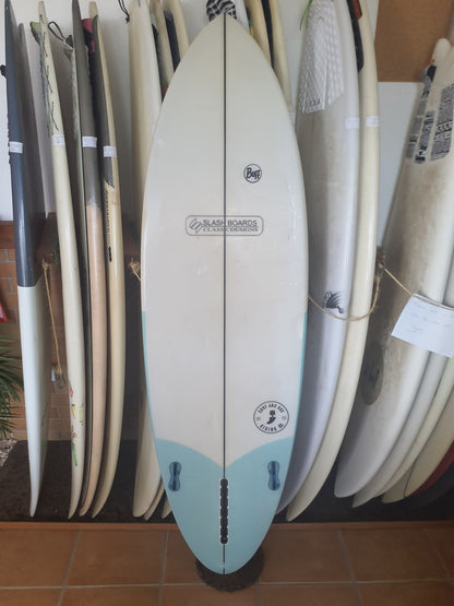 Used Surfboard 5'11'' Slash SurfboardsSingle Fin 33L Bottom View